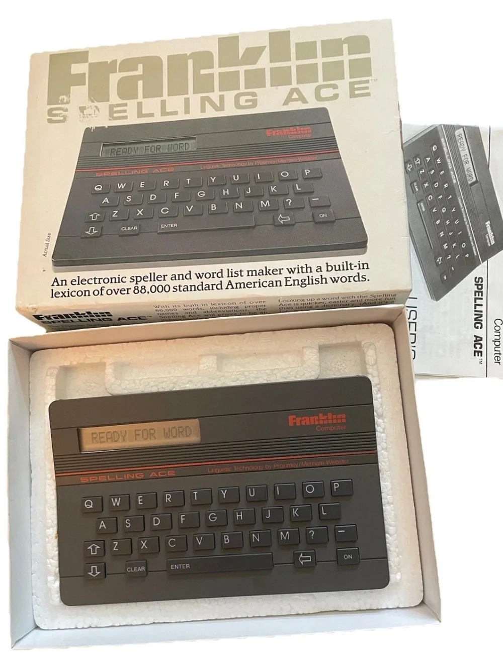 VINTAGE Franklin Computer Spelling Ace Model SA-98 English Spell Checker WORKS!